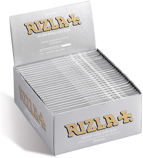 Rizla Silver King Size Slim 50 Booklet Bulk Pack